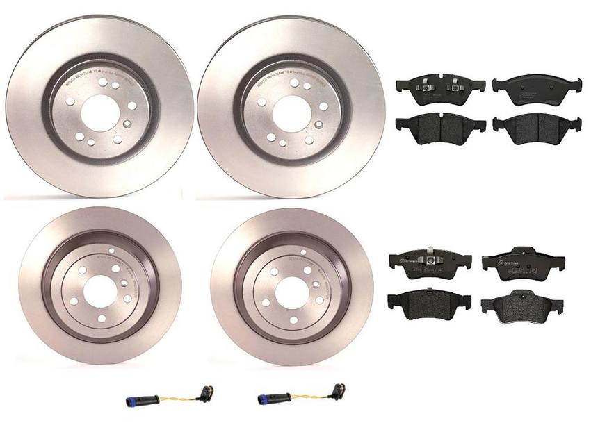 Mercedes Brakes Kit - Pads & Rotors Front and Rear (330mm/330mm) (Low-Met) 164420262064 - Brembo 1595871KIT